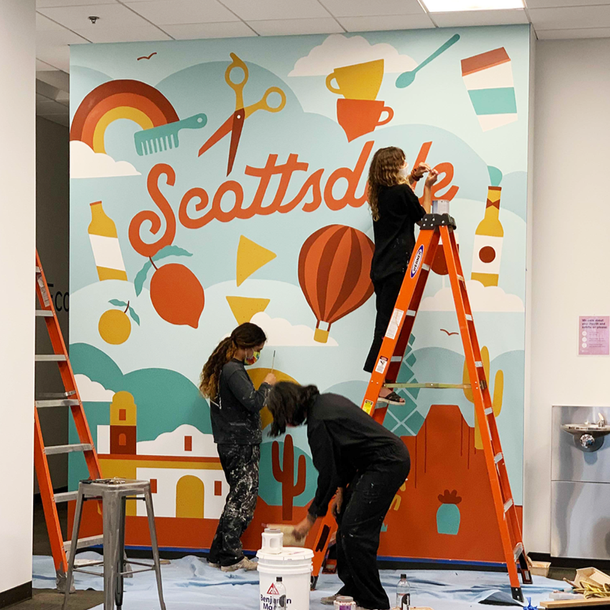 Square Scottsdale Office Mural