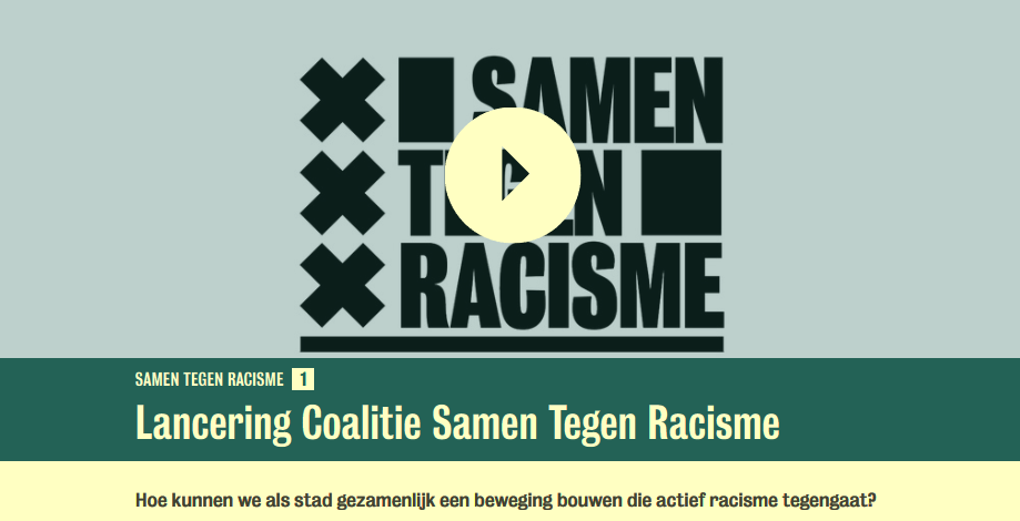SAMEN TEGEN RACISME 1: Lancering Coalitie Samen Tegen Racisme
