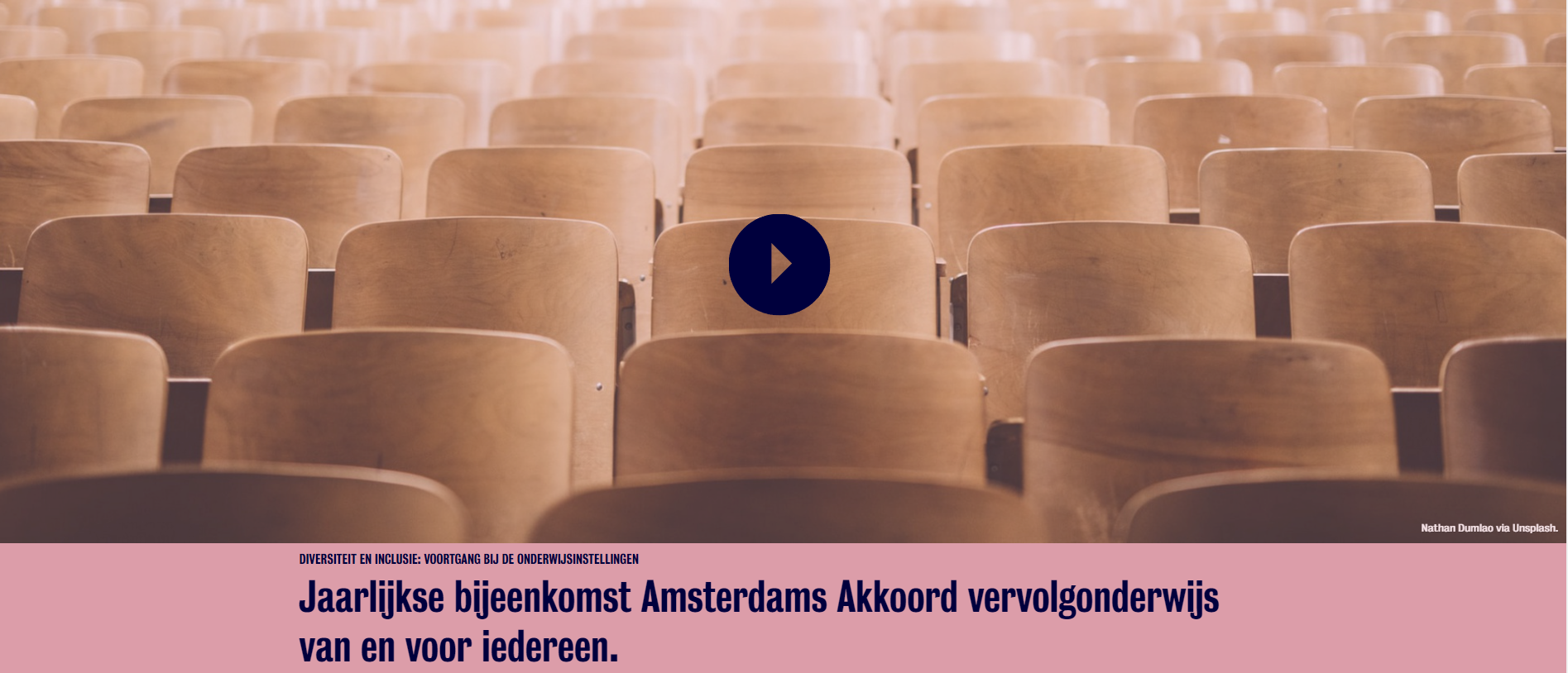 DIVERSITEIT EN INCLUSIE: VOORTGANG BIJ DE ONDERWIJSINSTELLINGEN Jaarlijkse bijeenkomst Amsterdams Akkoord vervolgonderwijs van en voor iedereen.