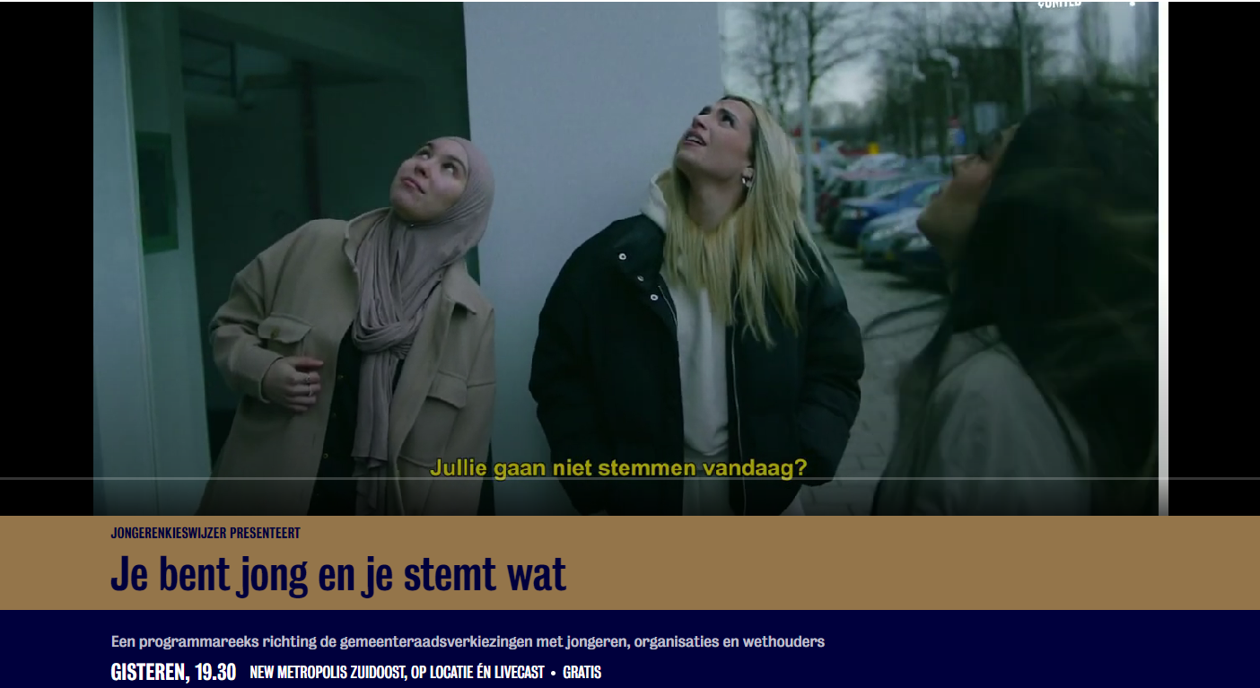 JONGERENKIESWIJZER PRESENTEERTI Je bent jong en je stemt wat