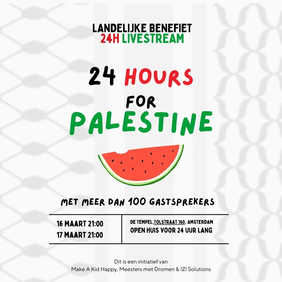 24 uurs benefiet inzameling voor Palestina