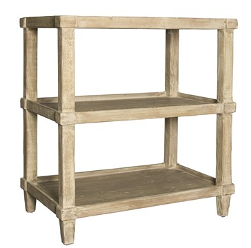 A multi-functinoal, yet sophisticated side table in the Gray Wash Wax Finish is one of my favorite finishes to work around! This is the perfect side table next to the large casual linen sofa.