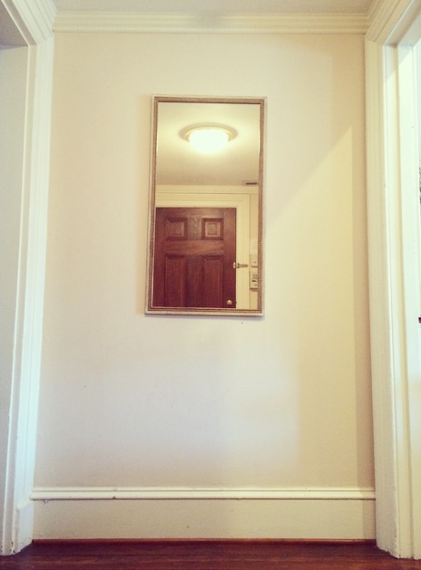 BEFORE PICTURE of our Entry Way Wall separating the Master Bedroom and Living Room areas.
