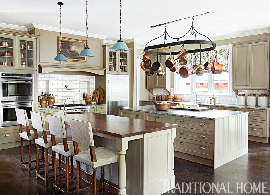 Jon Lester's Home featured in Traditional Home. Design by Barbara Westbrook. Photography: Erica Dines