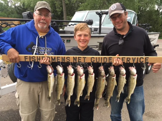 Al, Weston and Mark with a nice batch of fish.