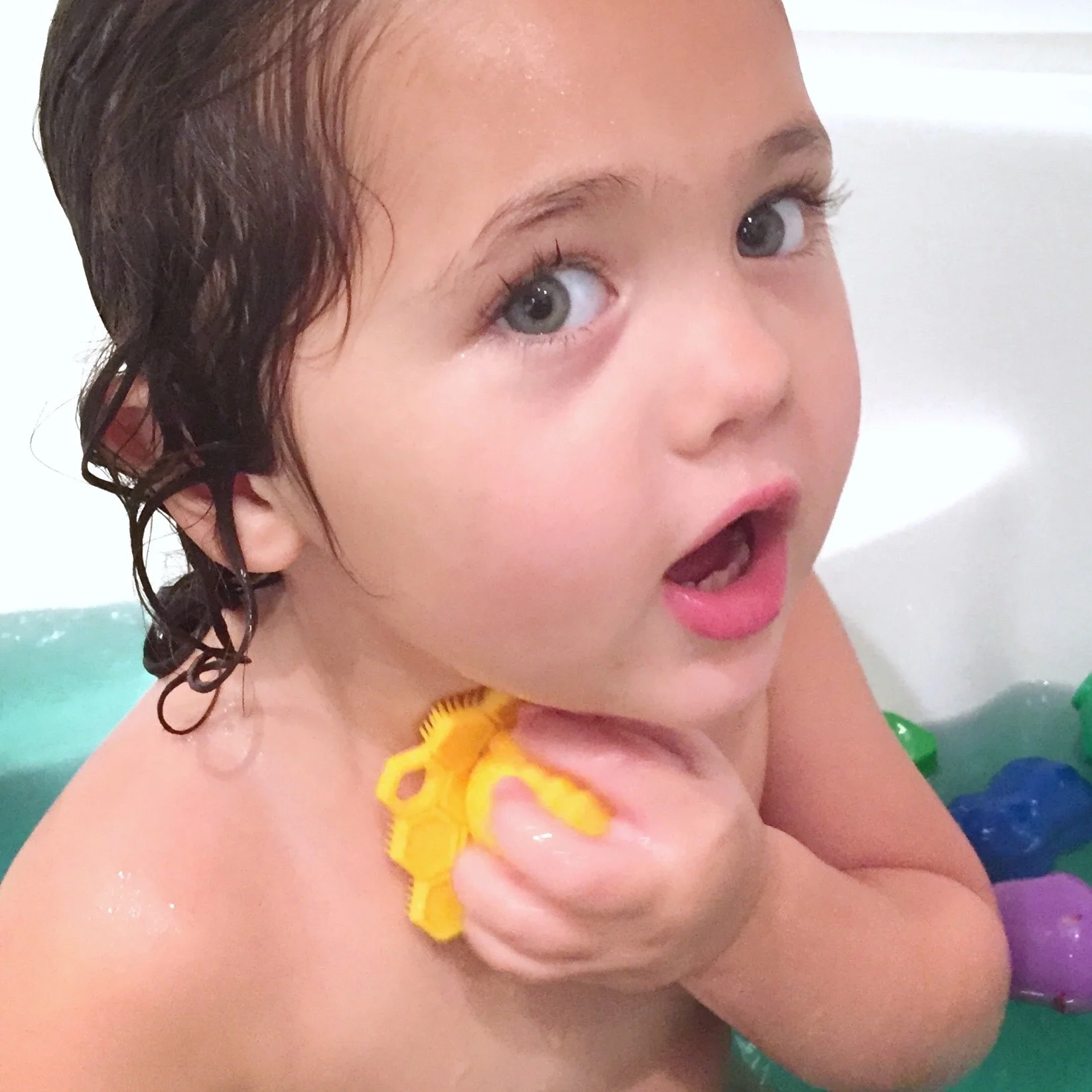 I took this picture on my phone the night we began testing the first official sample Scrubbee. Although we've had professional pictures taken since, you'll find that I still include this picture in marketing materials. This is one of my favorite memories for a hundred different reasons.