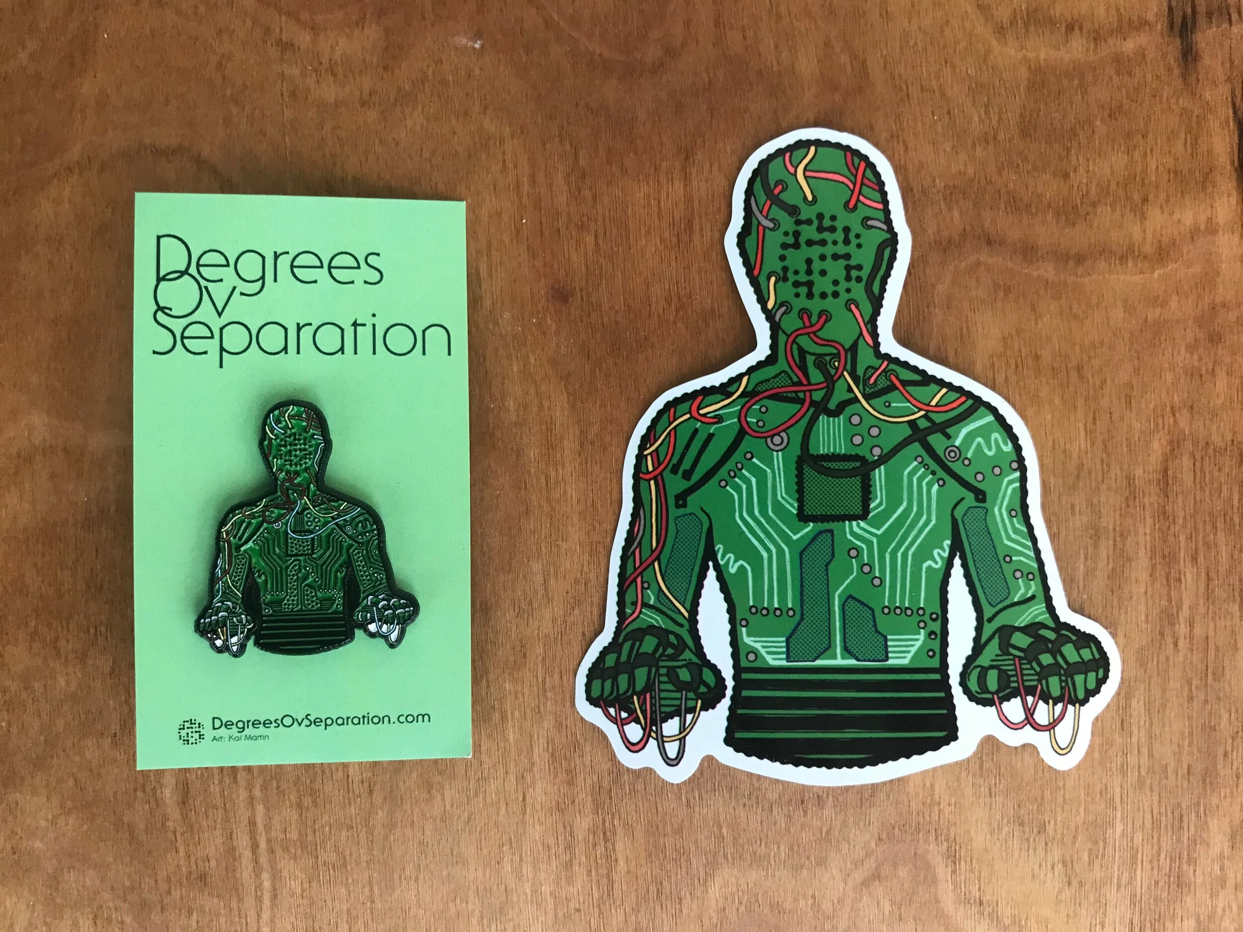 Degrees Ov Separation Pin + Sticker