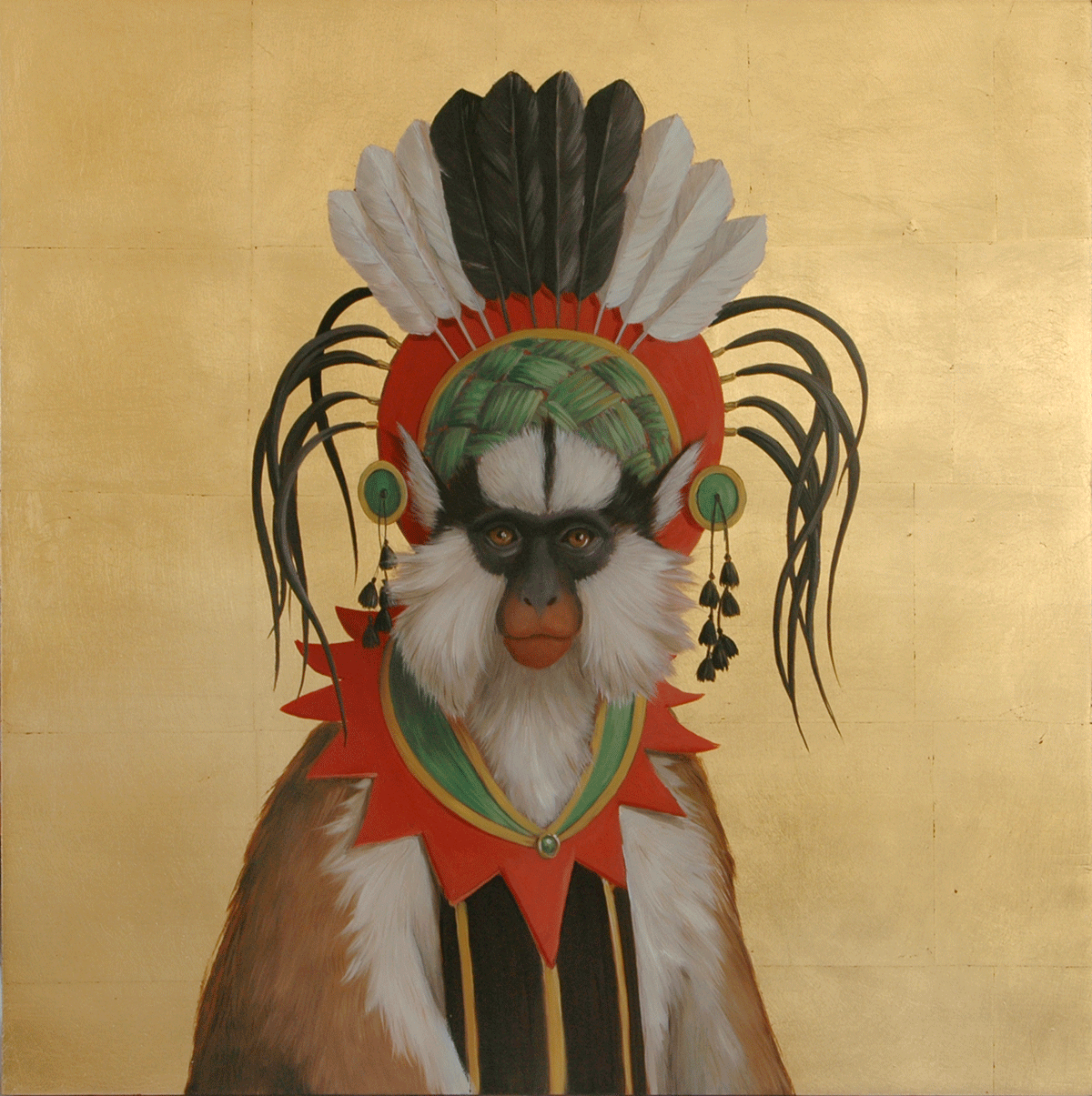 oil on gilded board