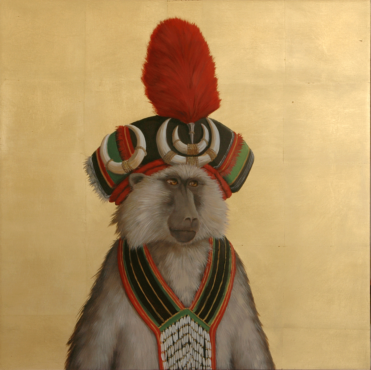 oil on gilded board
