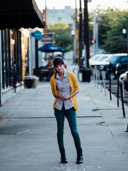 Jilly Playing Hopscotch. Covington, KY. September 2015. © Anthony Reese Schneider 2015