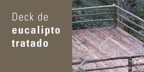 Deck de eucalipto tratado Revestimento de madeira de eucalipto tratado para áreas externas ou internas. Aplicação para pisos (revestimento) ou parede (brise). Veja aplicações ›