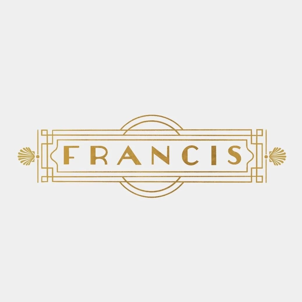 Thanks to @lastmaps for taking Francis' original art deco signage and turning it into our logo.