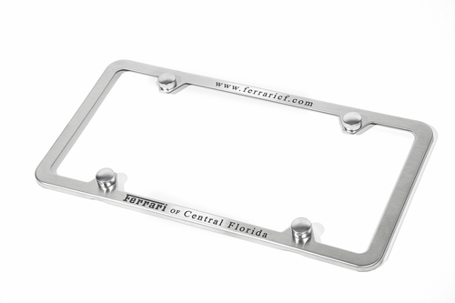 Laser Engraved Etched Land Rover Stainless Steel Finished License Plate Frame