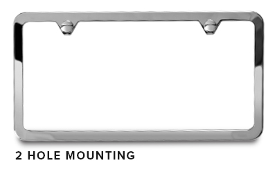 Slim Brushed Stainless Steel 4 Holes License Plate Frame