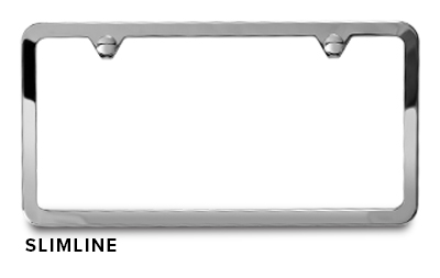 Red Line FF DP Custom License Plate Frame LG Bolts 2 Silver Billet Aluminum