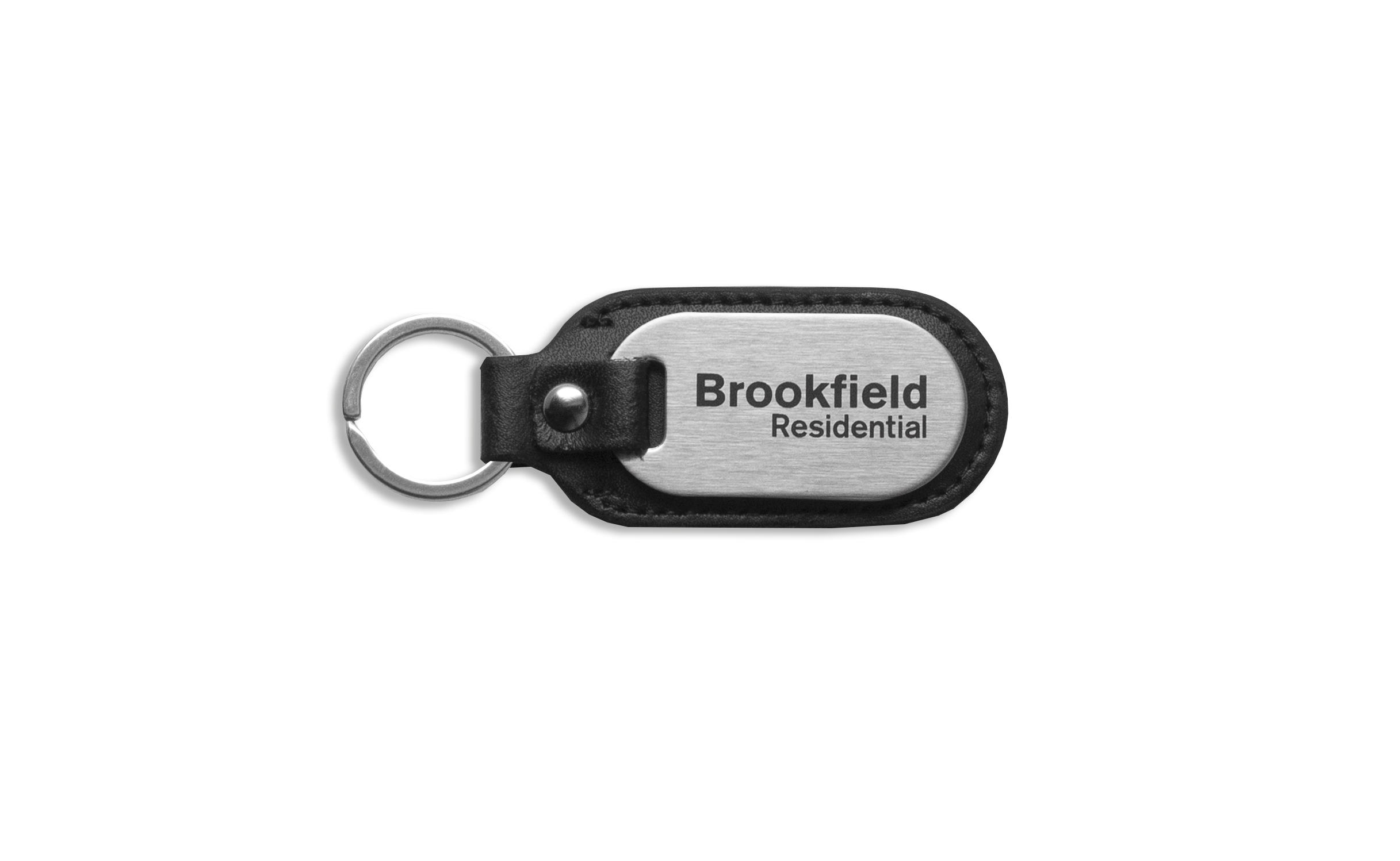Custom Brushed Brookfield Homes Keychain