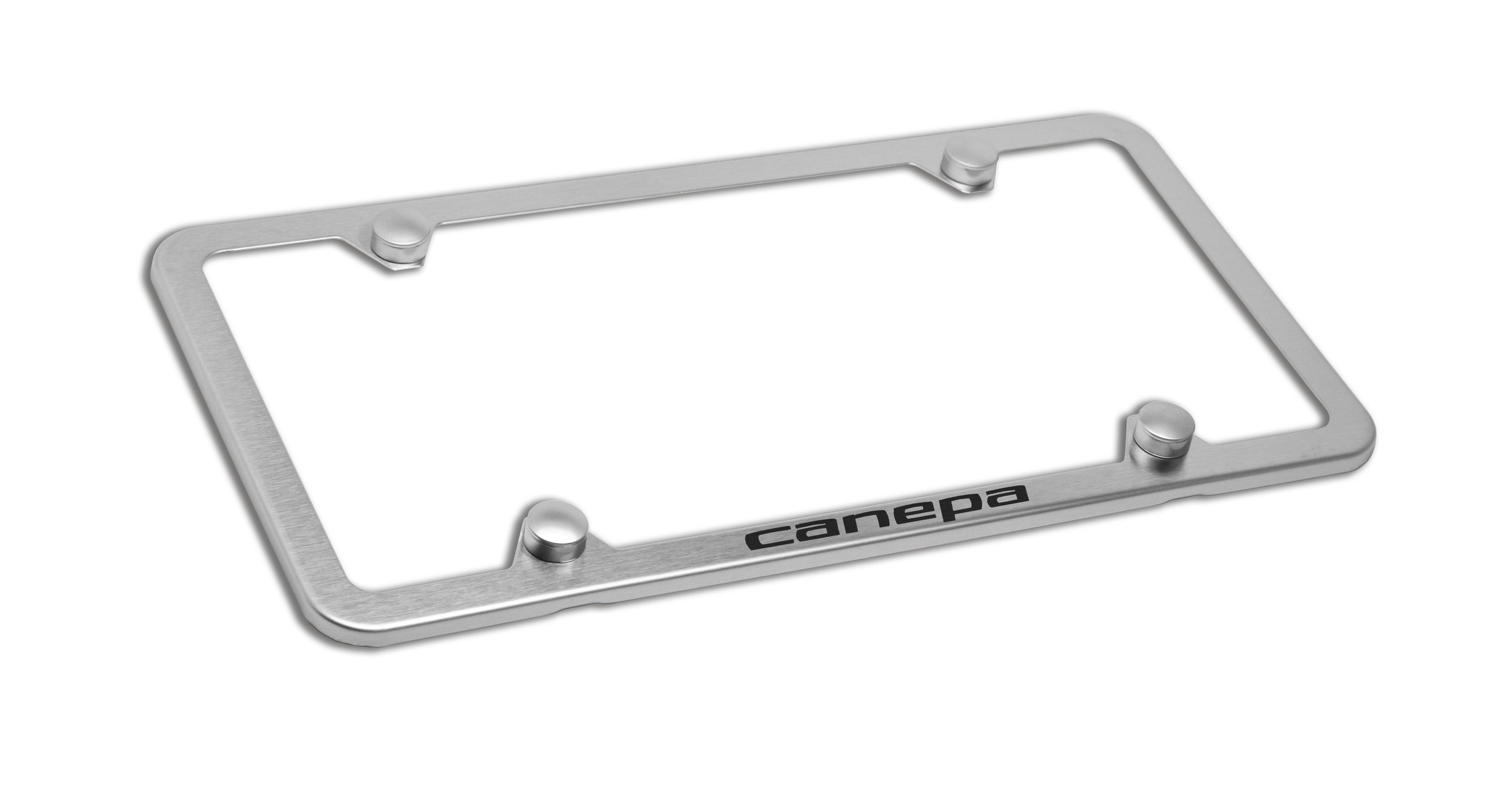 Custom Brushed Canepa Slimline License Plate Frame