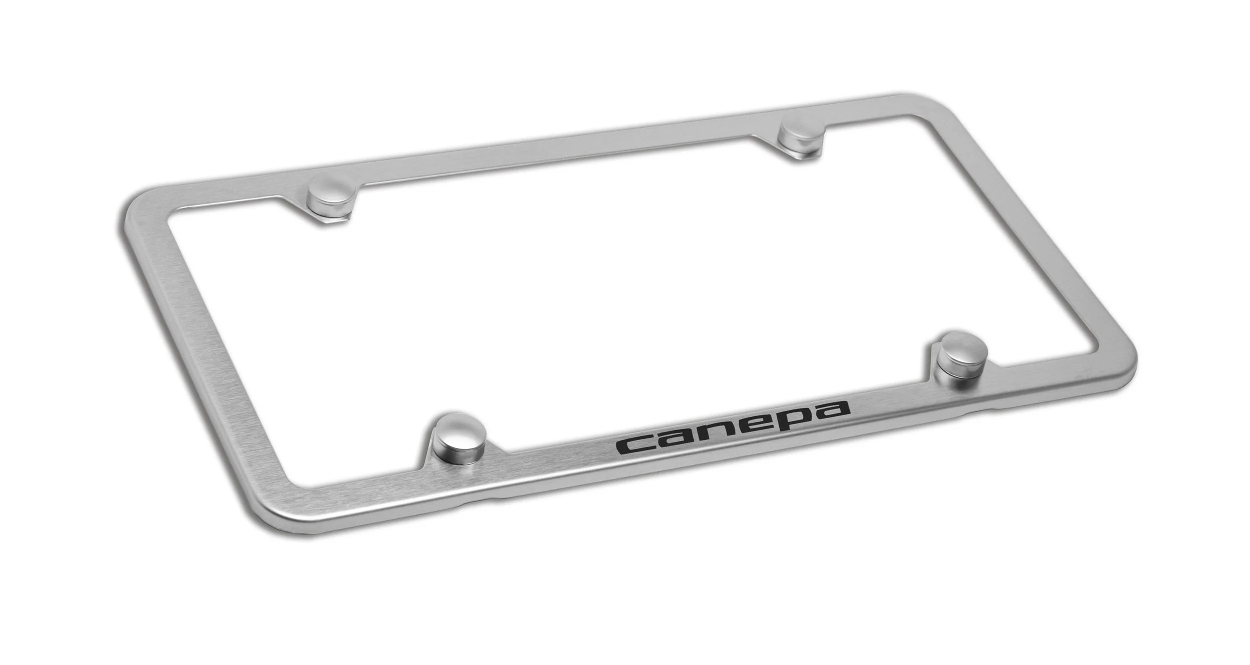 Custom Brushed Canepa Slimline License Plate Frame