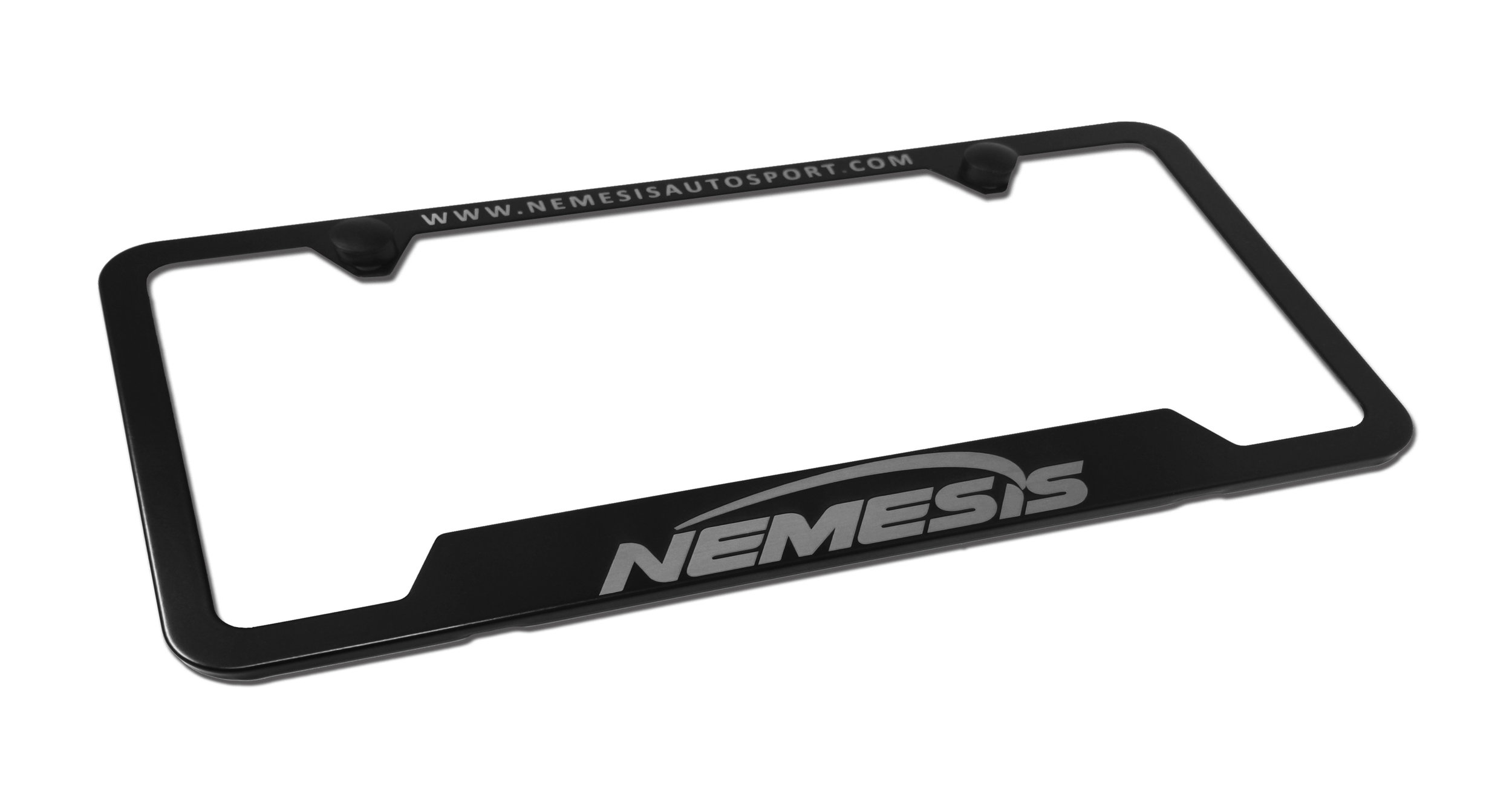 Custom Black Nemesis License Plate Frame