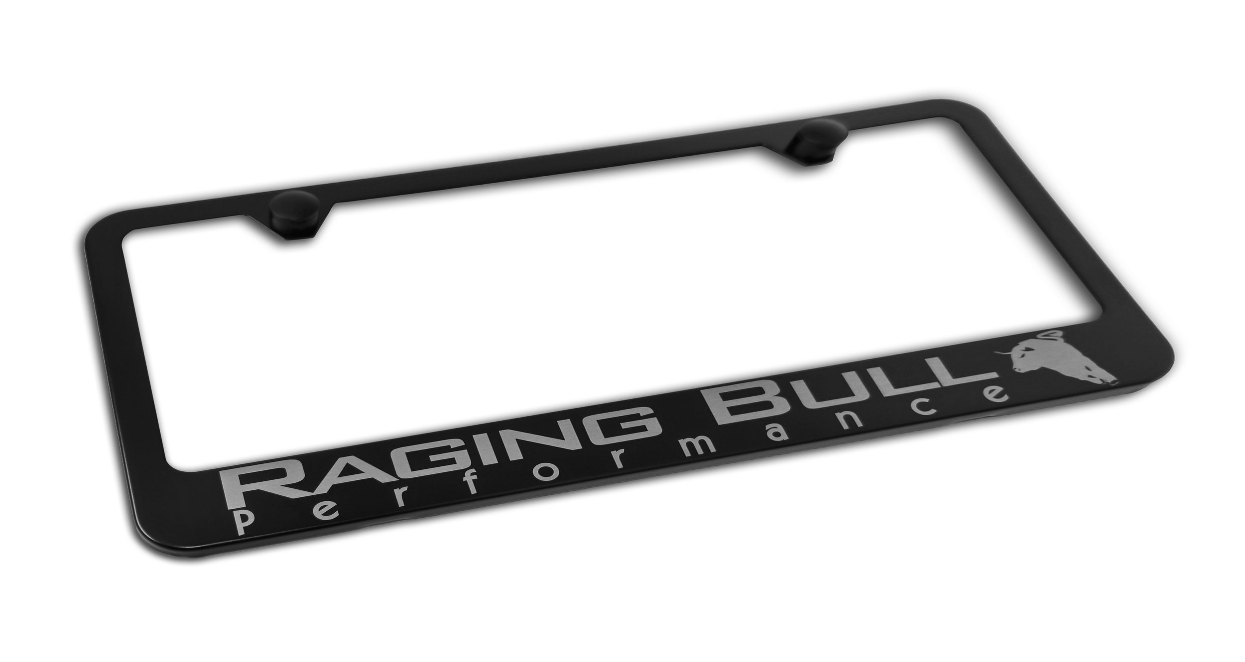 Custom Black Raging Bull License Plate Frame