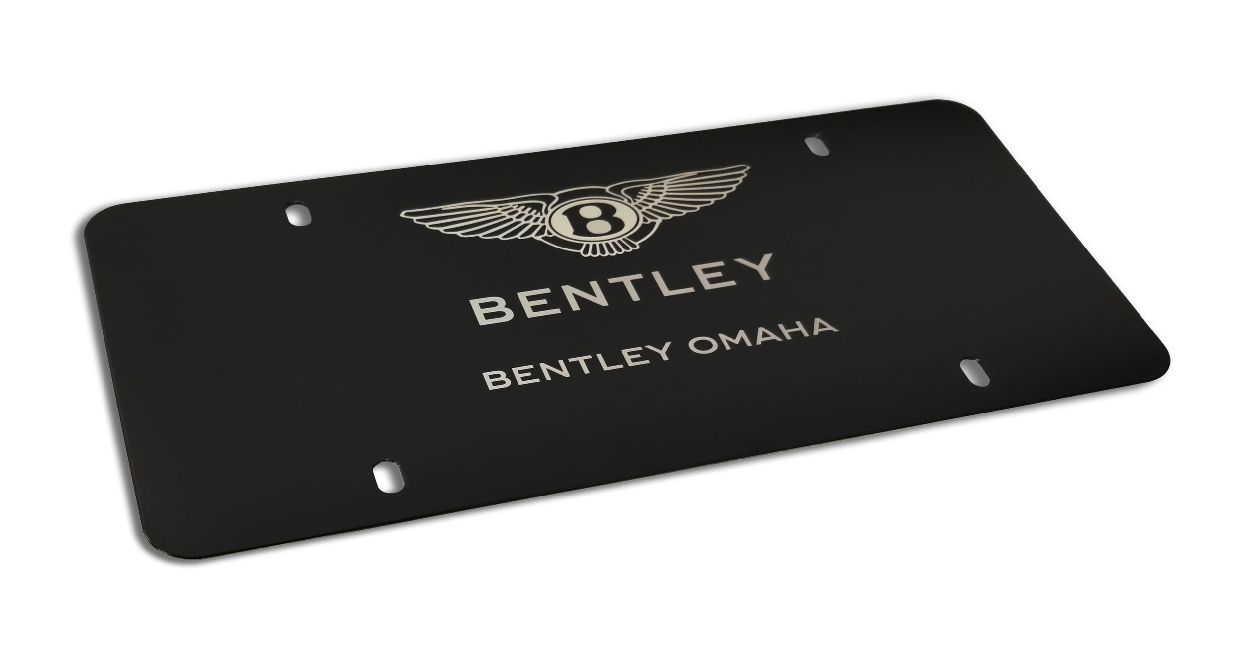 Custom Black Bentley of Omaha Marque Plate