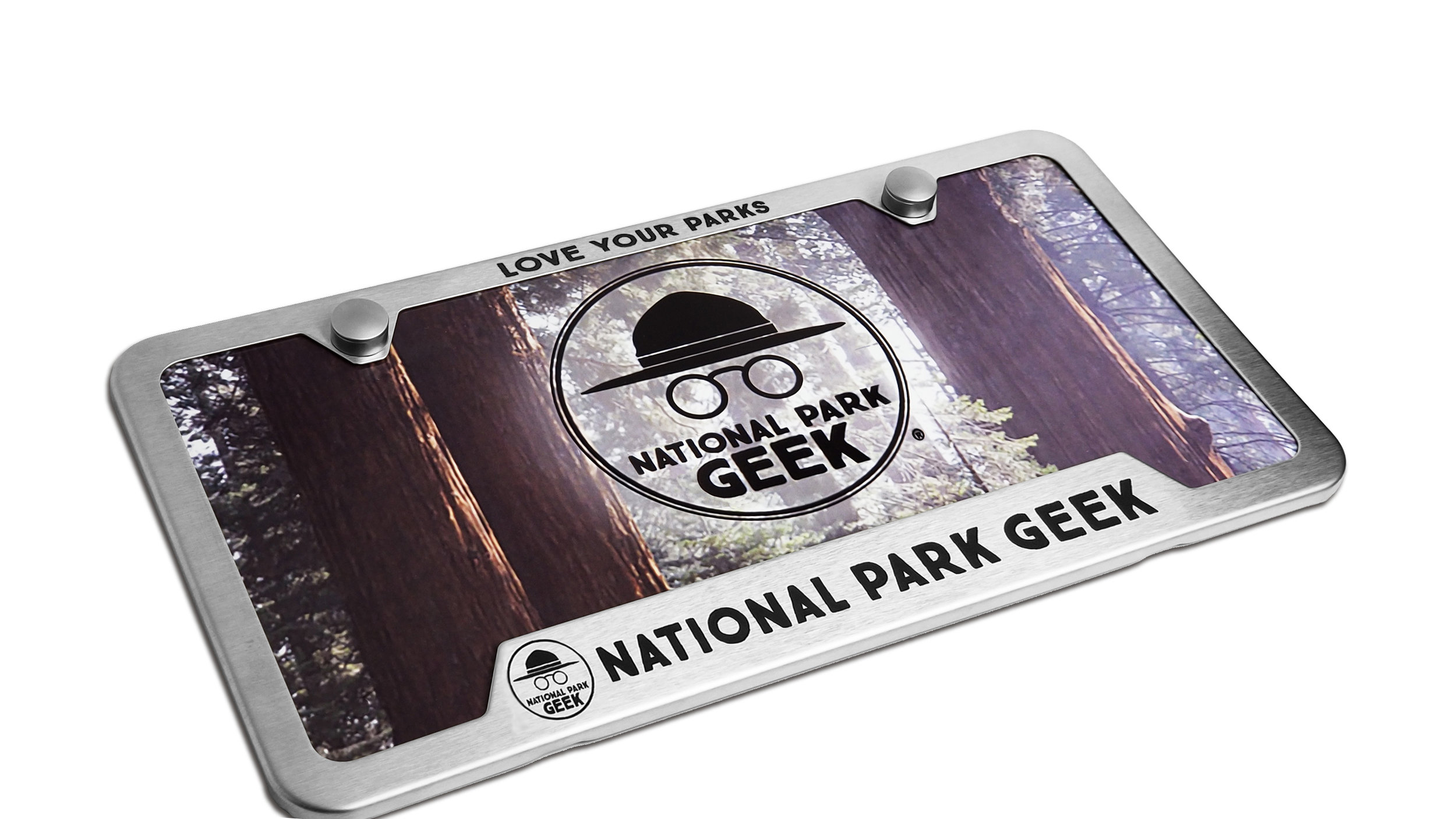 Custom National Park Geek Brushed Frame &amp; Polyester Card