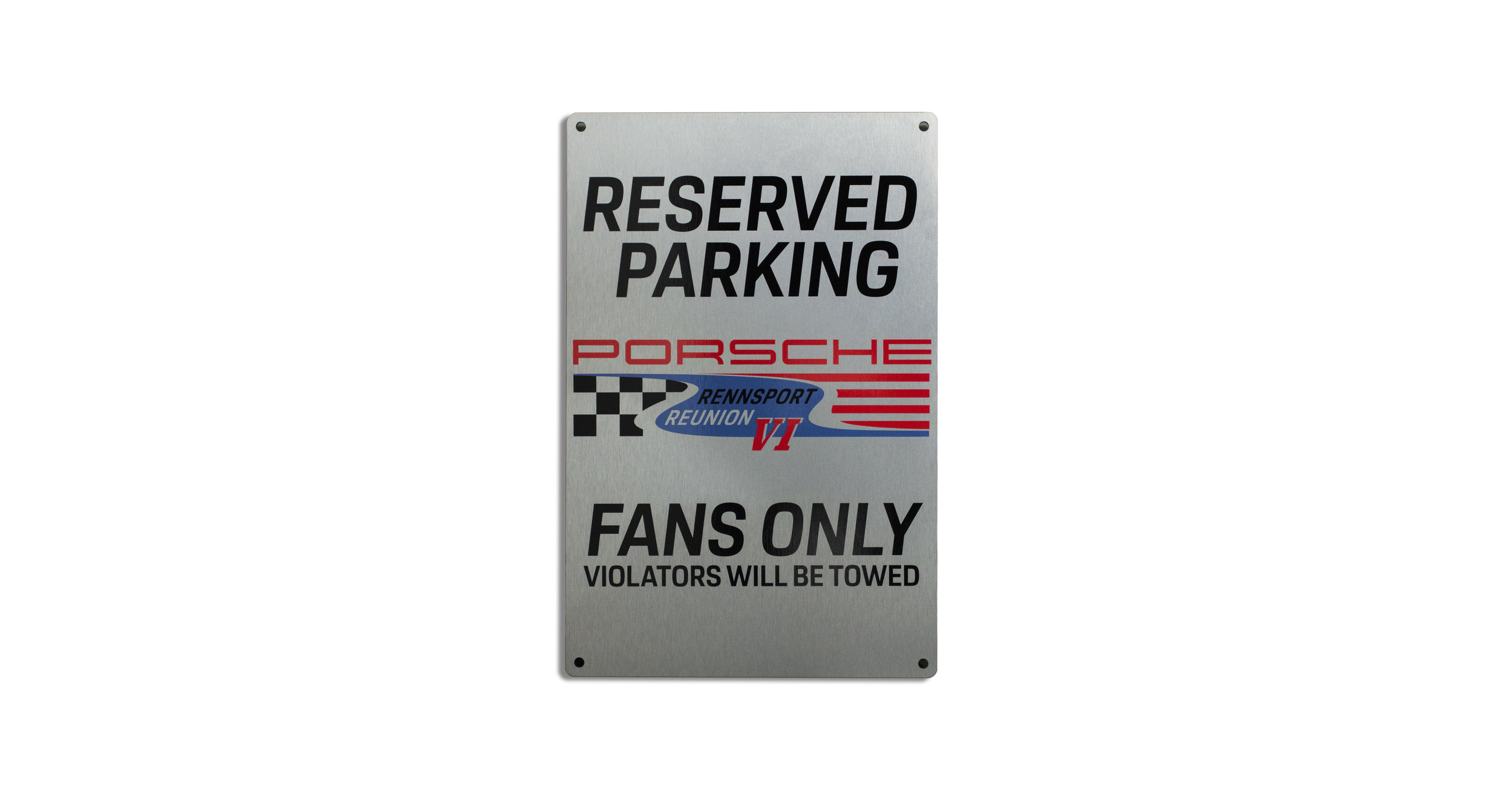 Porsche Rennsport Brushed Parking Sign