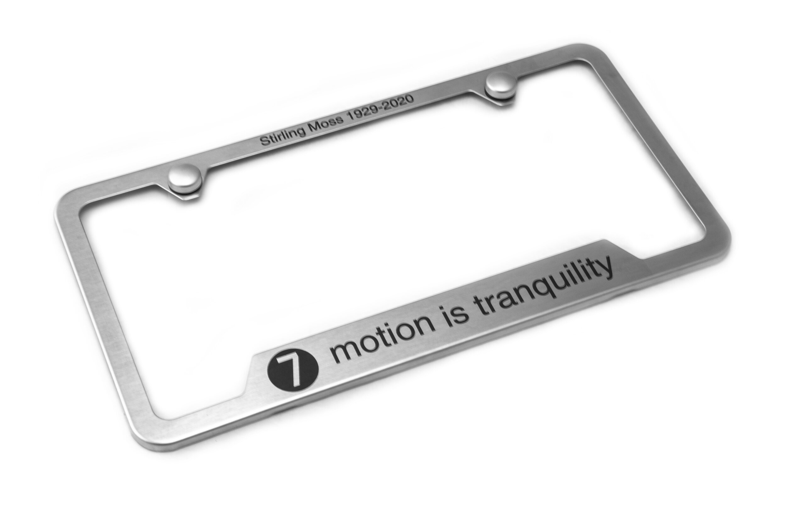 Camisasca Stirling Moss Commemorative Stainless Steel License Plate Frame