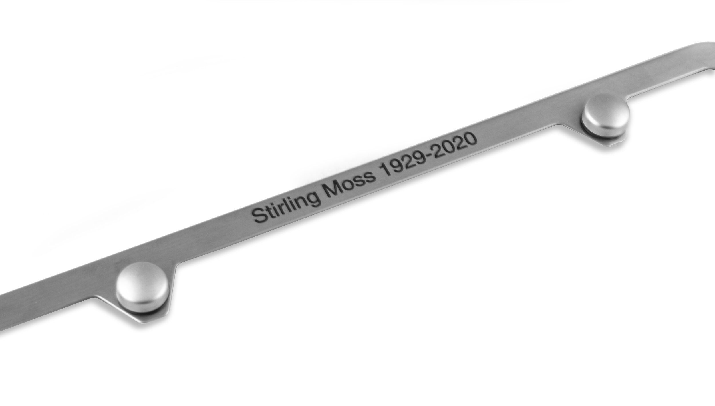 Camisasca Stirling Moss Commemorative Stainless Steel License Plate Frame