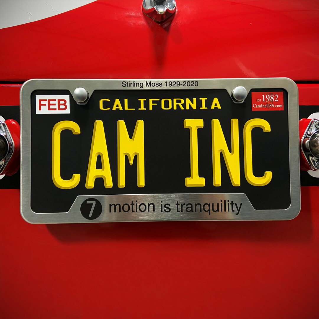 Stirling Moss Camisasca Stainless Steel License Plate Frame