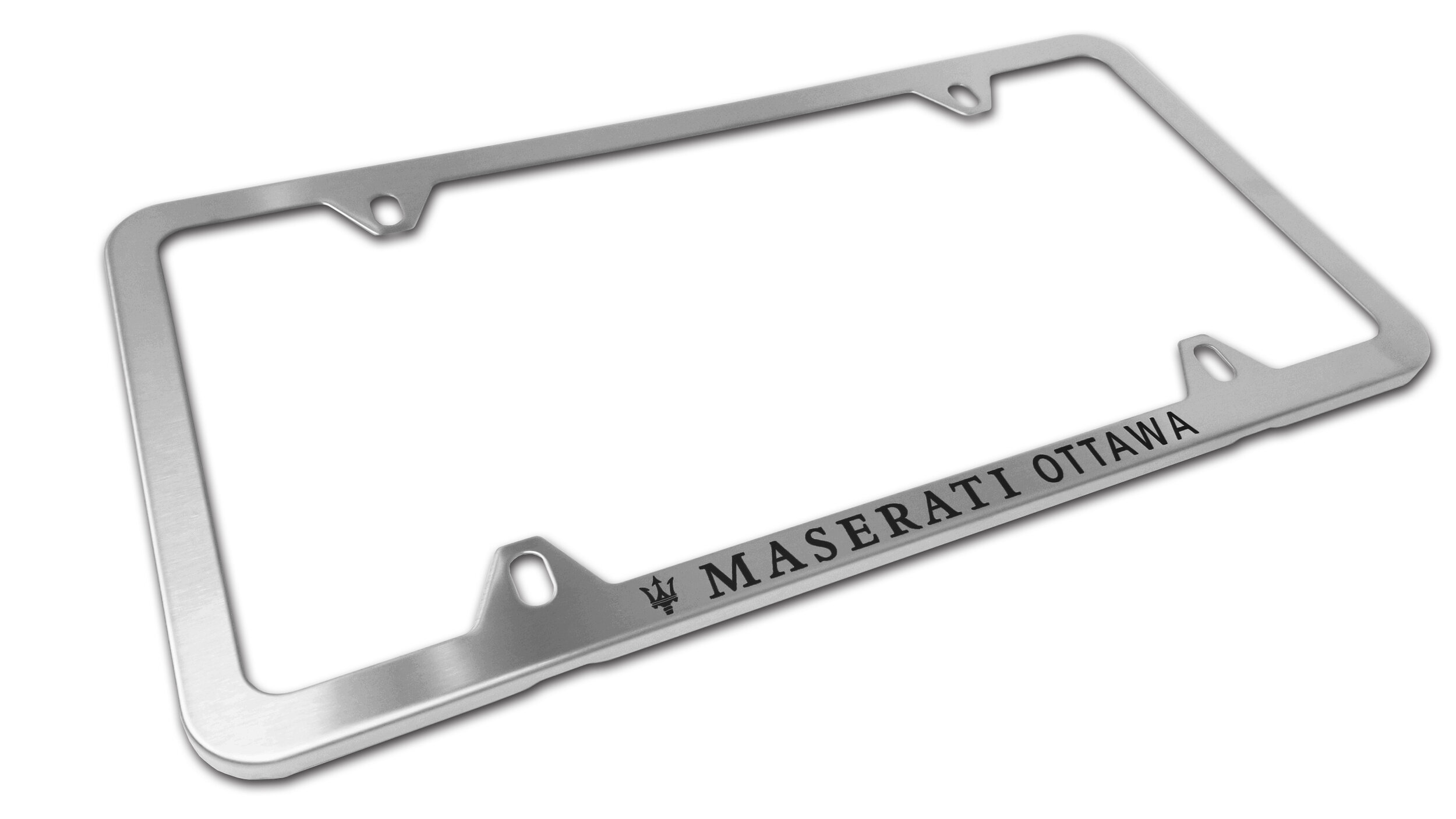 Camisasca Maserati of Omaha Slimline Stainless Steel Dealer License Plate Frame