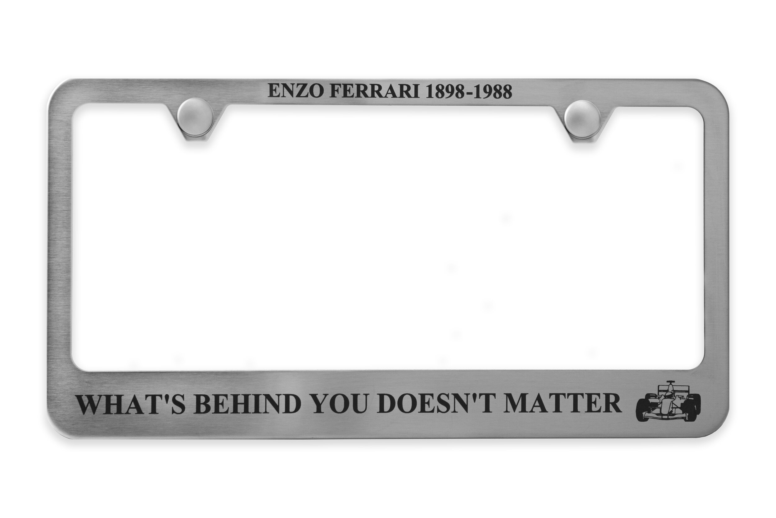 Camisasca Enzo Ferrari Stainless Steel Brushed License Plate Frame (Copy)