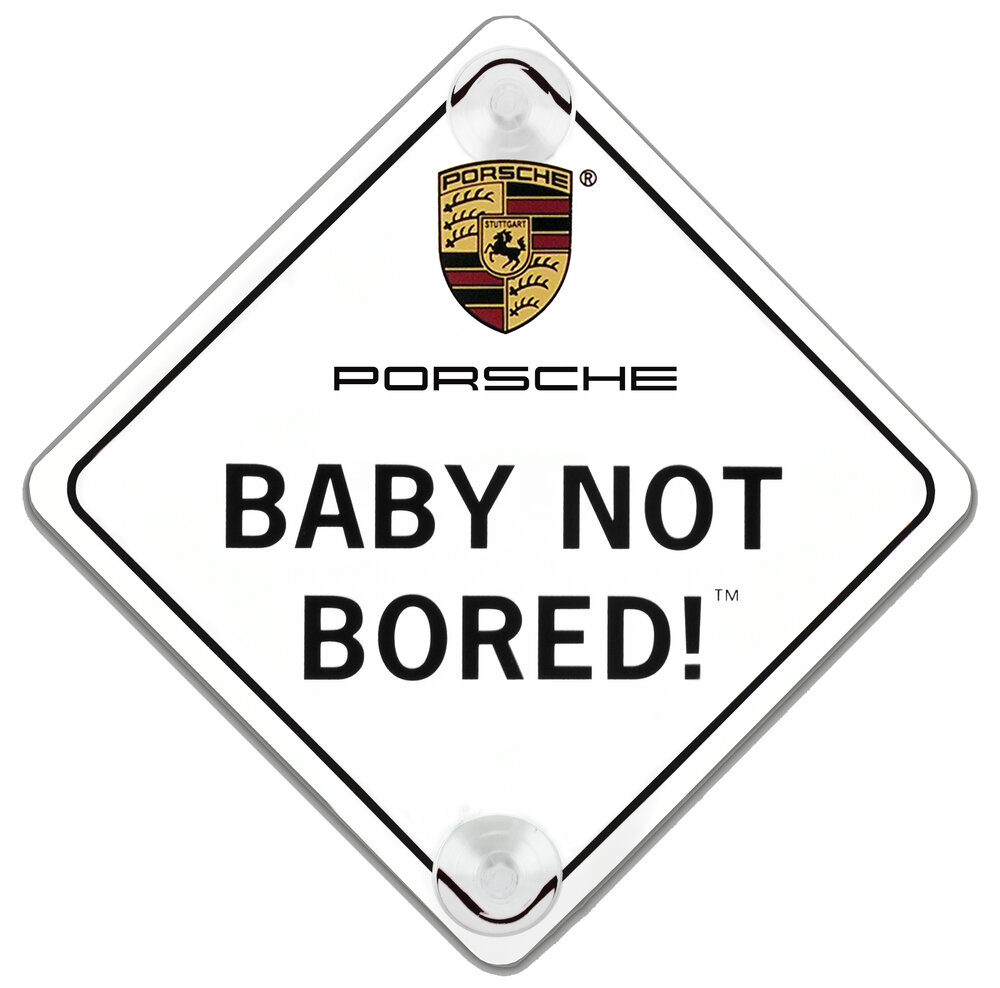 Camisasca Baby Not Bored Window Placard