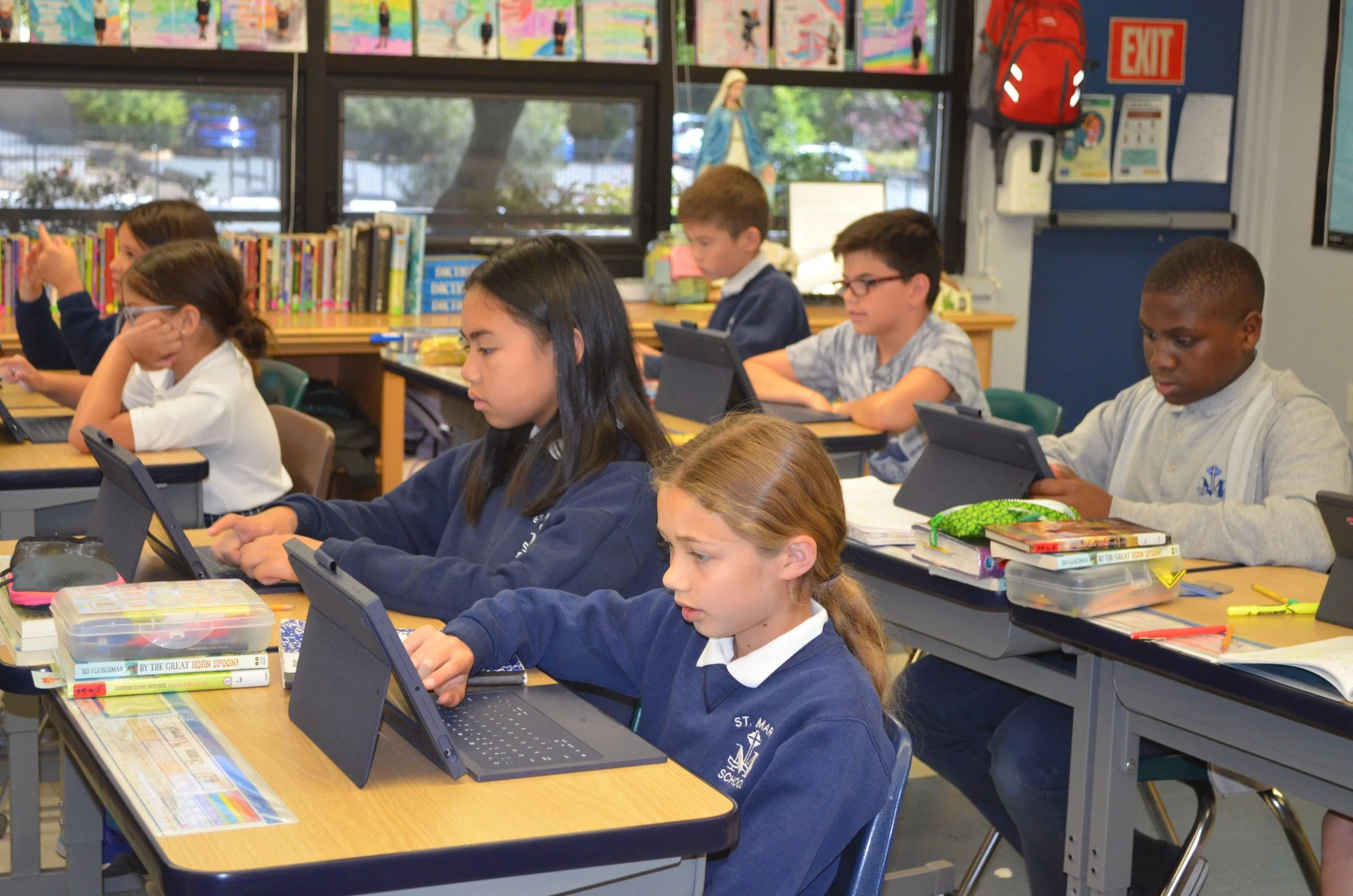  As   LIFELONG LEARNERS  , St. Mary students: master the common core curriculum; develop organizational and study skills; use technology for learning across all subjects and; demonstrate curiosity, creativity and enthusiasm for learning. 