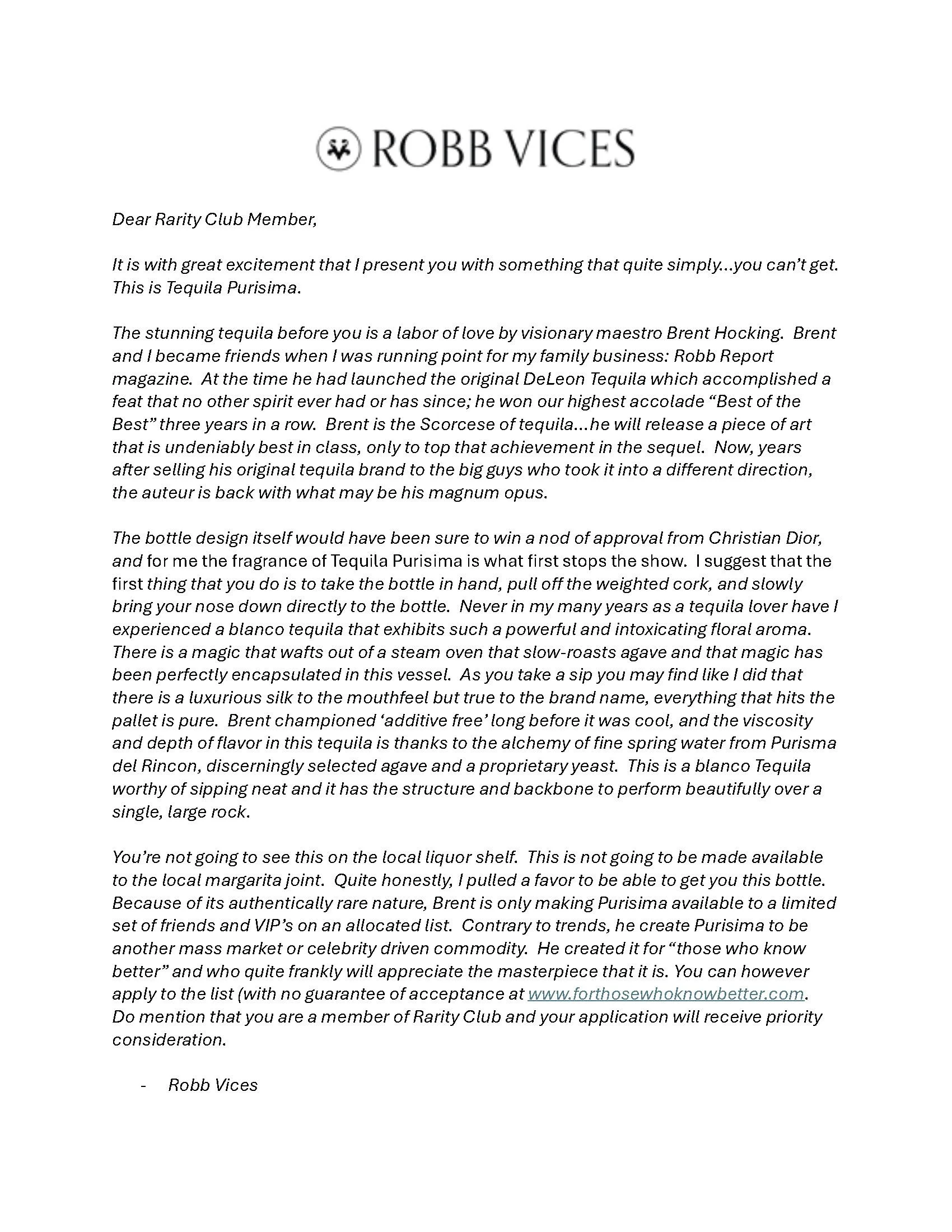 Robb Report Robb Vices