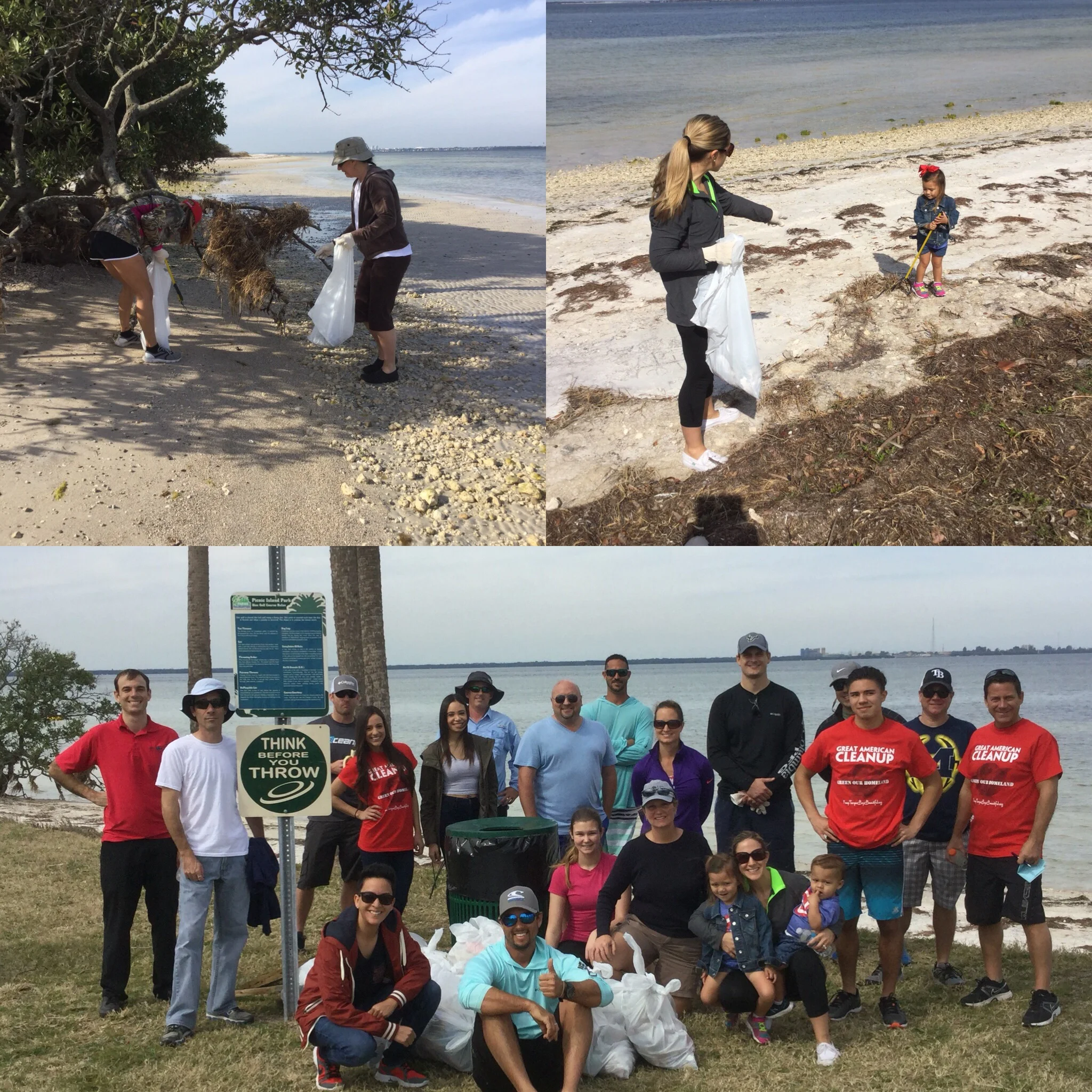 Great American Cleanup at Picnic Island Park.