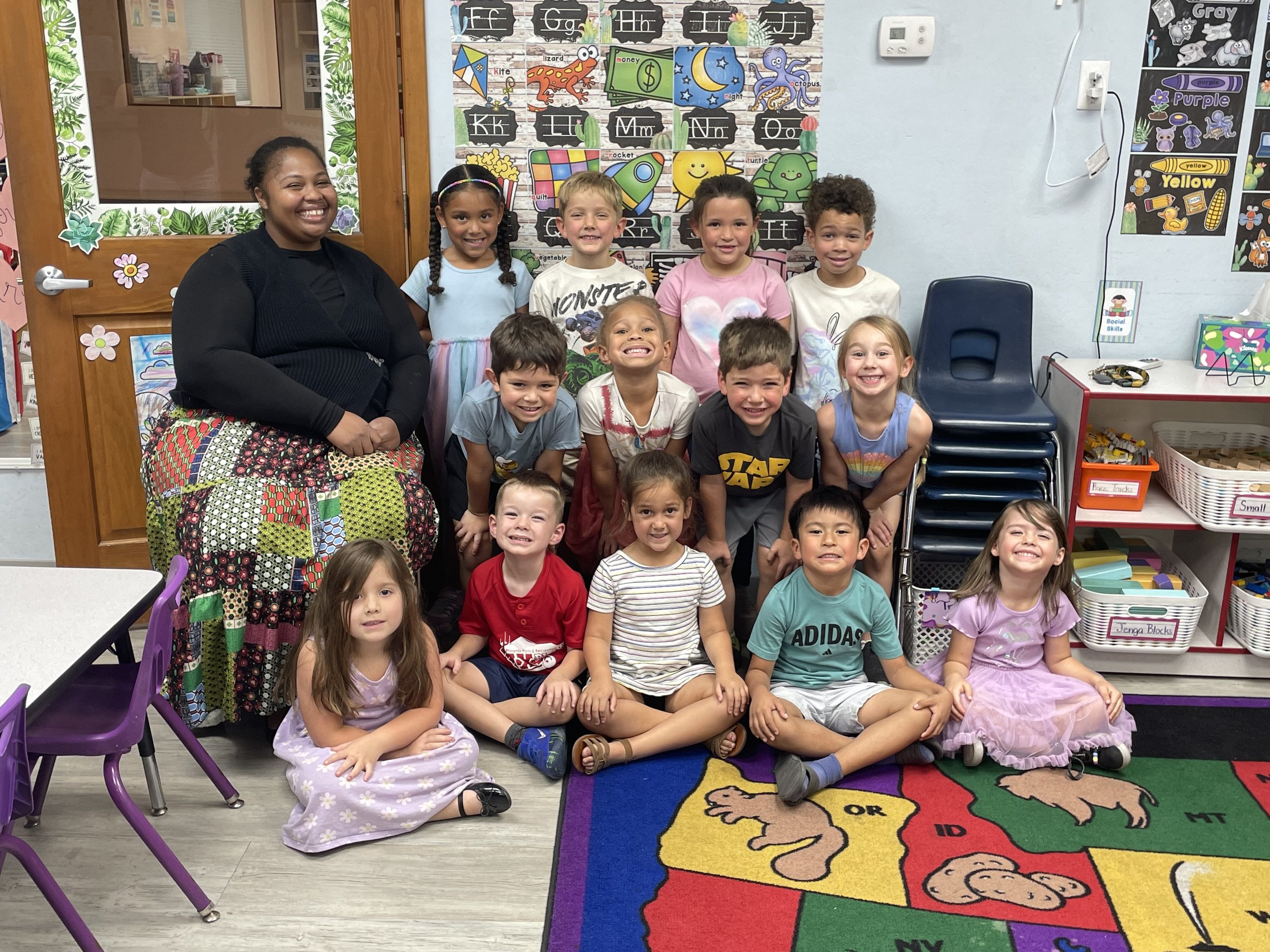 Pre-Kindergarten students, 4-year-olds, at Phoenix Preparatory Preschool in Central Phoenix