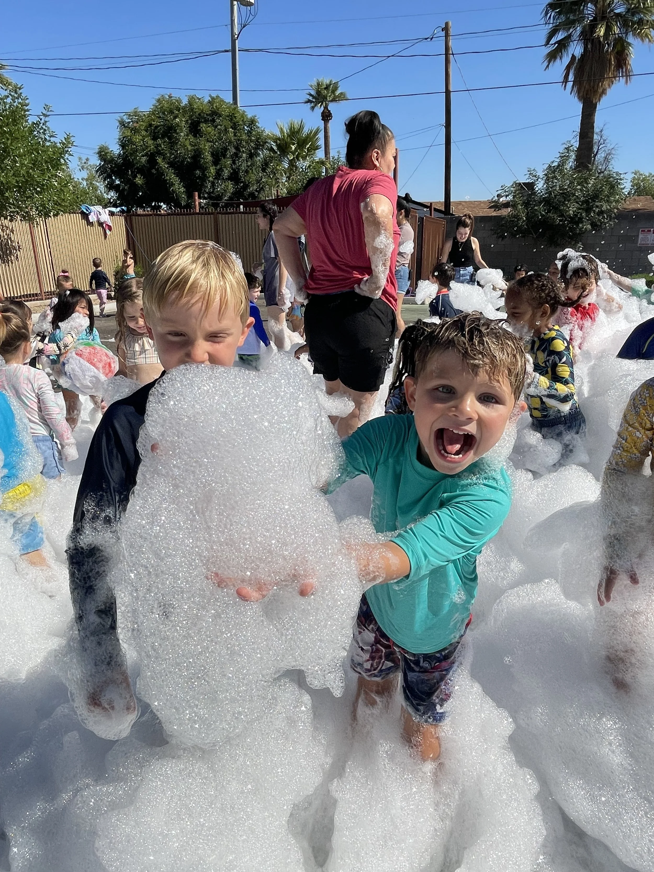 Preschoolers, 3-year-olds, at Phoenix Preparatory Preschool in Central Phoenix