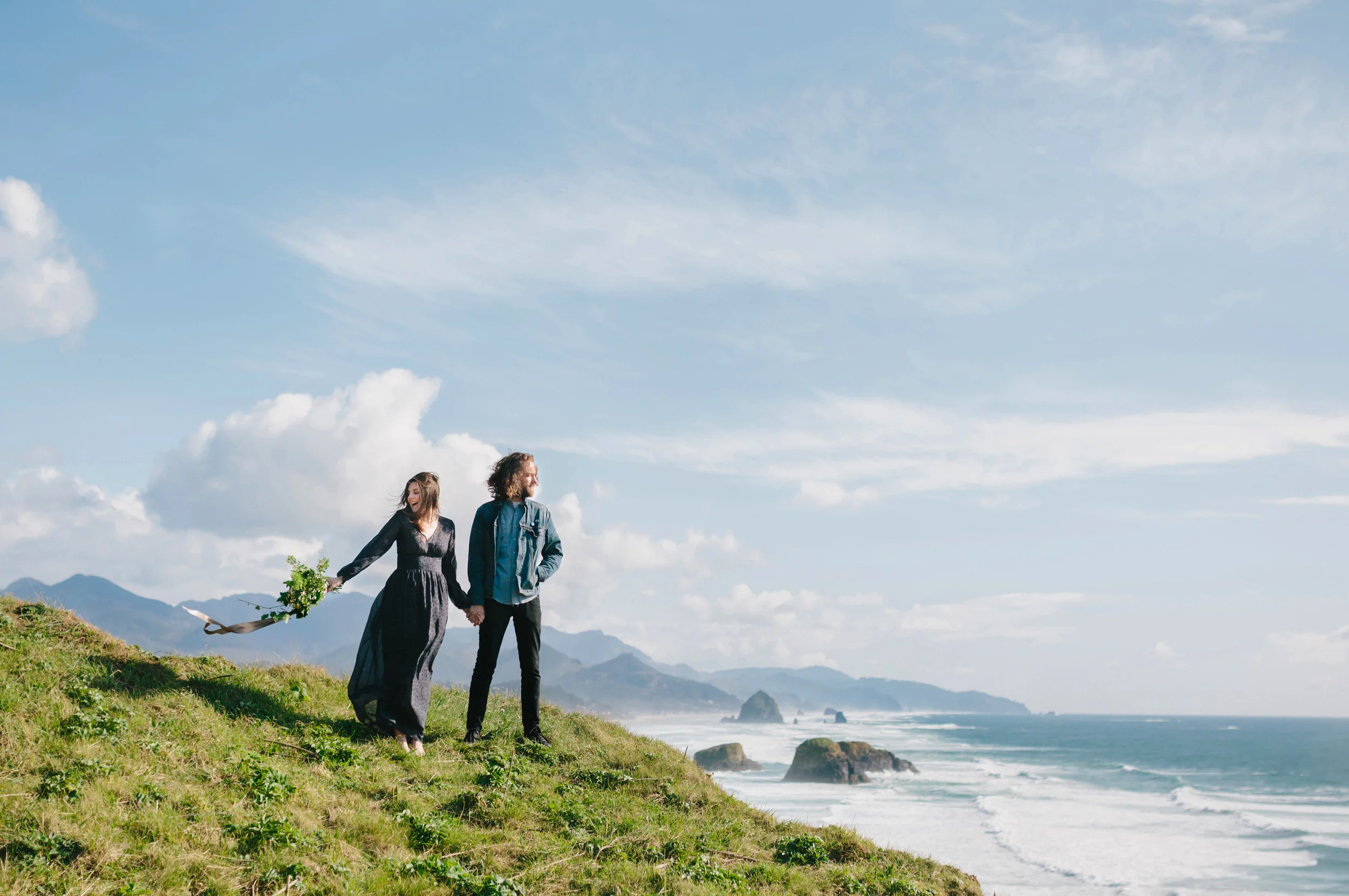 Lauren and Patrick, Oregon Coast Cannon Beach, Oregon Engagement Session, Grace and Jaden Hurtienne Photography (9)