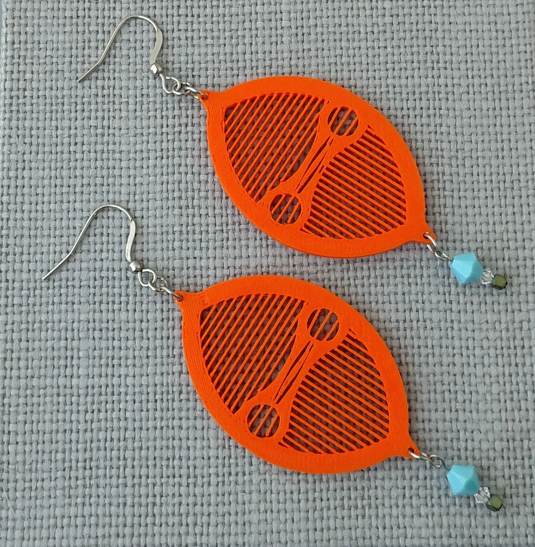 Miore Limon Orange Turquoise Swarokski Square Hematite BESTBurlap 4.12.15.jpg
