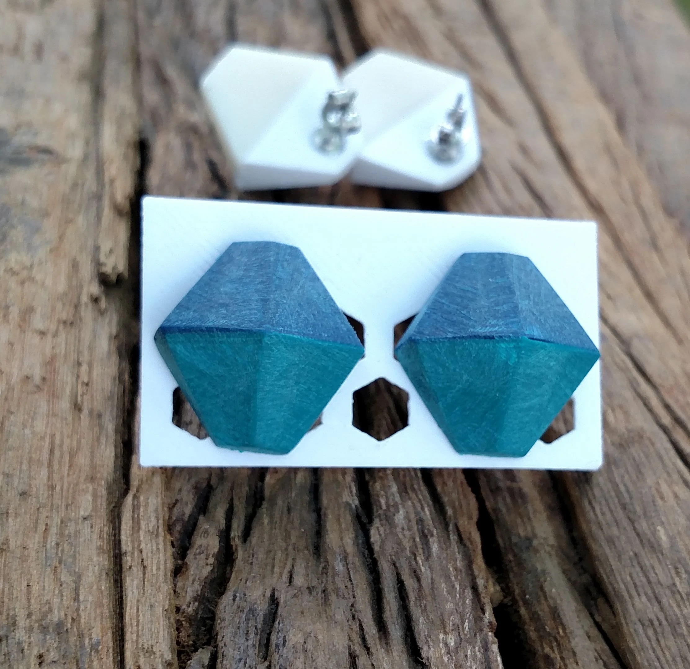 Hexagon Dual Color Studs Teal.Navy.jpg