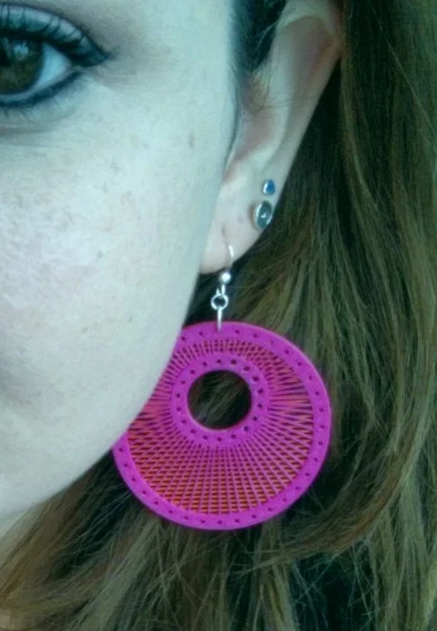 Miore Discs Orange and Magenta with STERLING ear.jpg