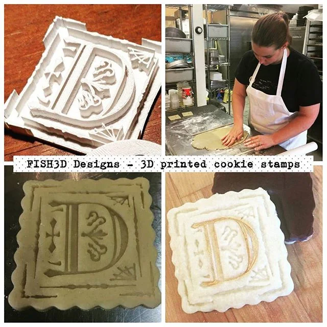Contact FISH3D DESIGNS for your own custom cookie stamps, stencil or cookie cutter. #cookielovers #local #sovt #vermontlove #eatvt #3Dprinted #cookiestamps #dorset #dorsetinn #dorsetrising #yourchoice #cookiecutters #customrequests #FISH3D @dorsetrising 💕💕🍪🍪🍥🍥🎂🎂