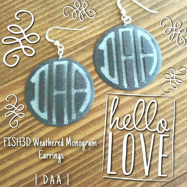 | D A A |
#monogramearrings #monogramjewelry #FISH3D