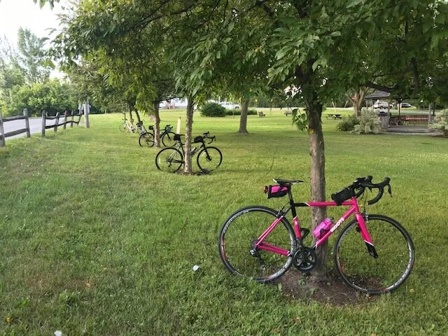 Even our bicycles are social distancing.