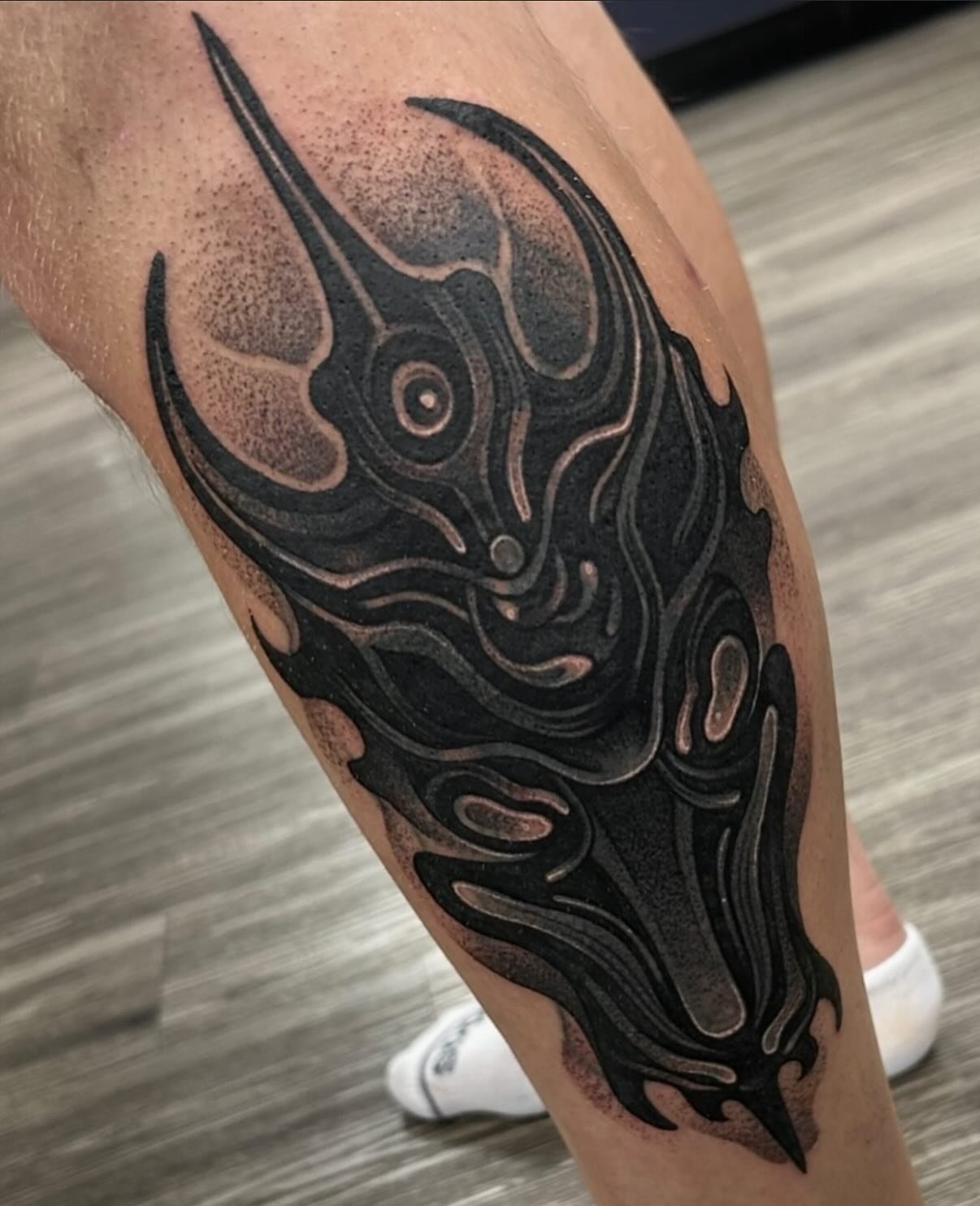 Check out this freehand demonic coverup done by Alvin!