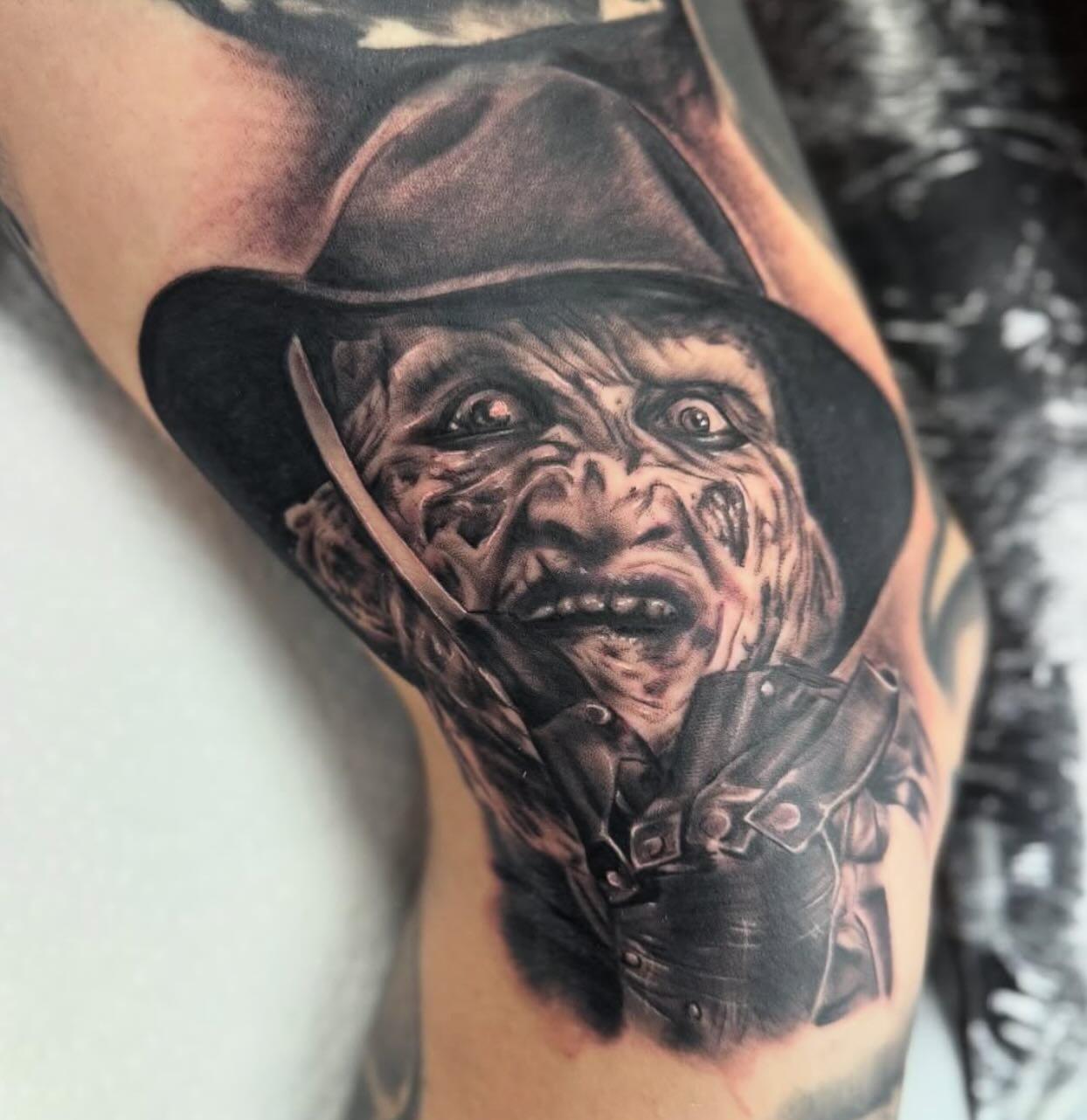 Done by George on the inside of the knee!