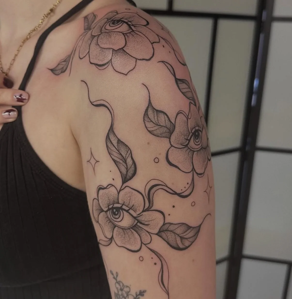 Cute eye flowers done by Hannah!