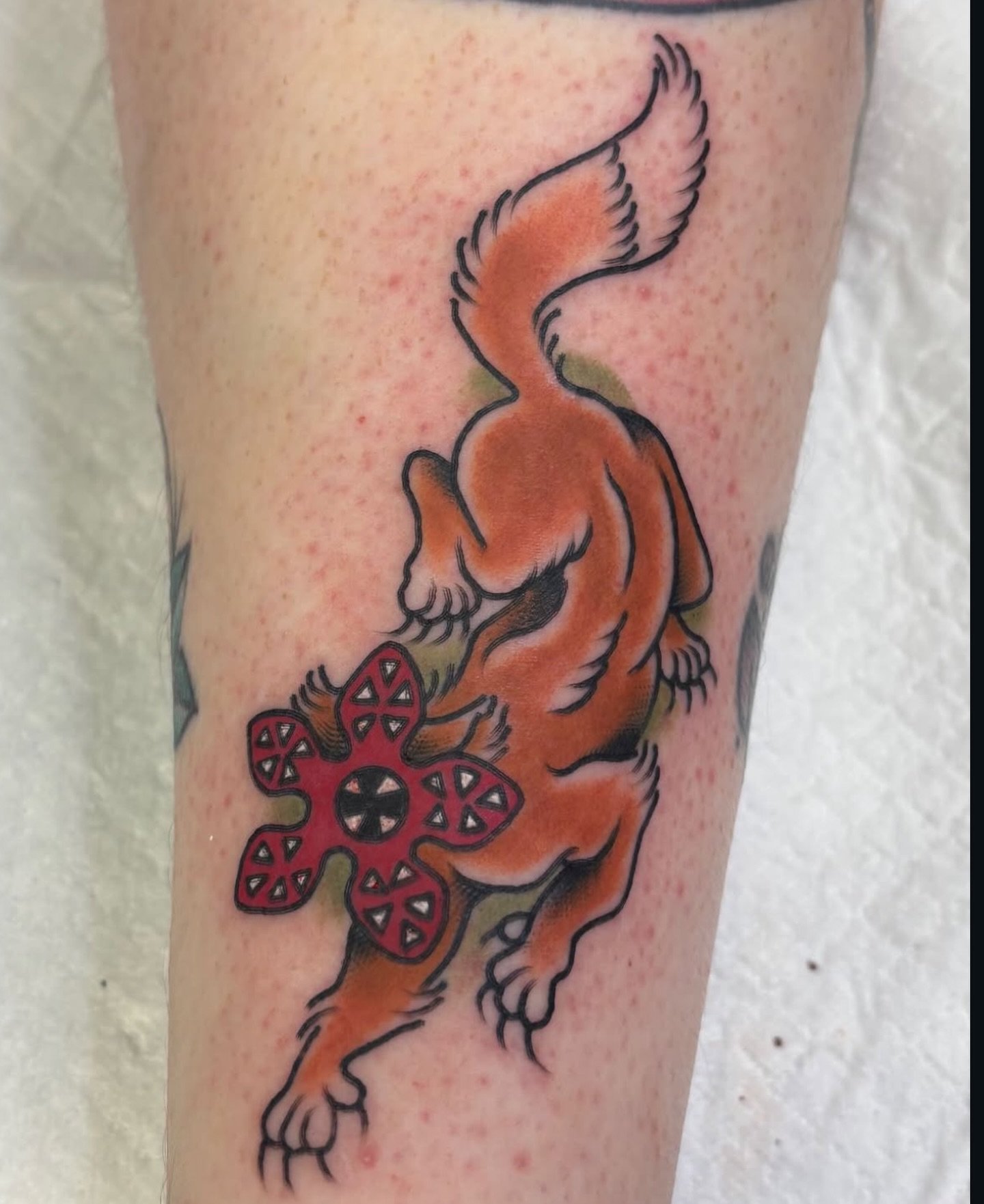 A piece from our stranger things flash available till the end of the month, done by Dan!