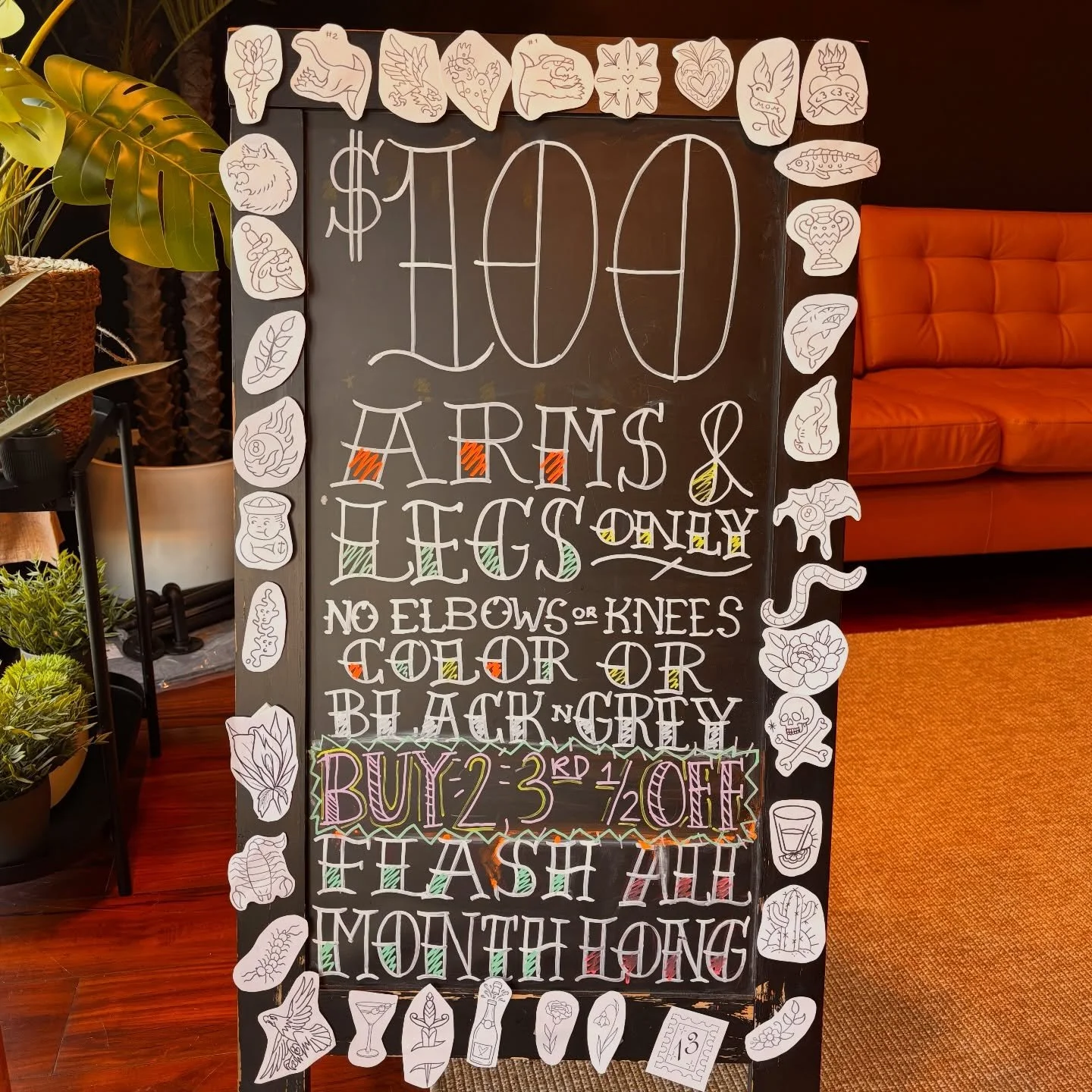 New discounted flash designs available all month! Walk-ins always welcome! 

We have availability today for tattoos and piercings until 7pm!